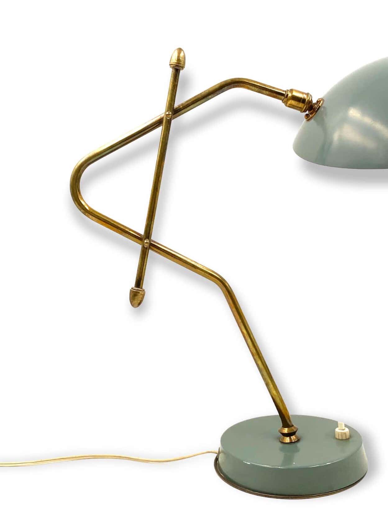 Light blue table lamp, France 1960s