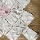 Pink and white crochet single bedspread 135X210 cm