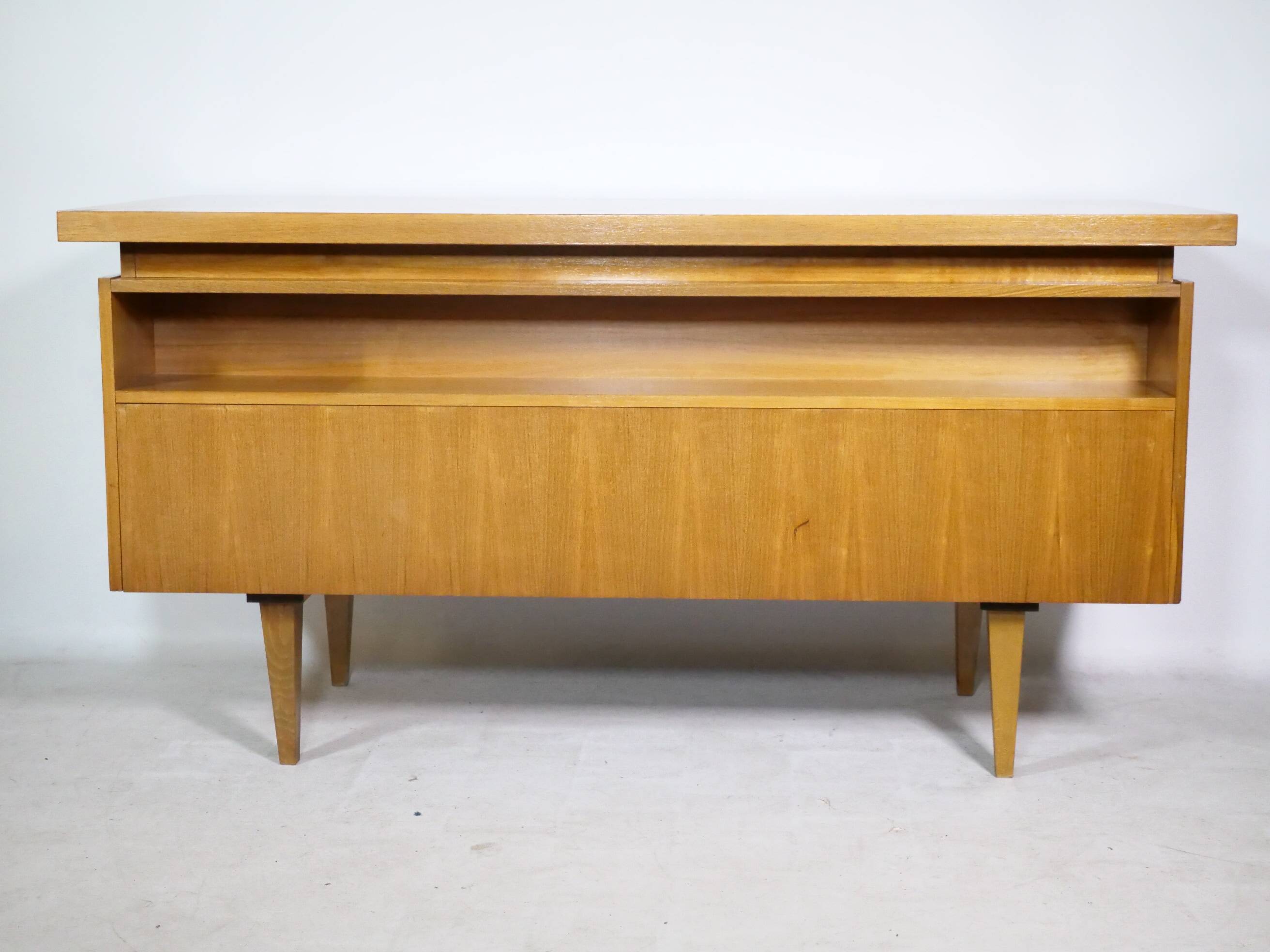 Mid-century desk, vintage design, teak, 1960s