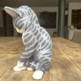 Royal Copenhagen porcelain cat signed