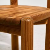 Pine dining set by Rainer Daumiller for Hirtshals Savvaerk, set of 7