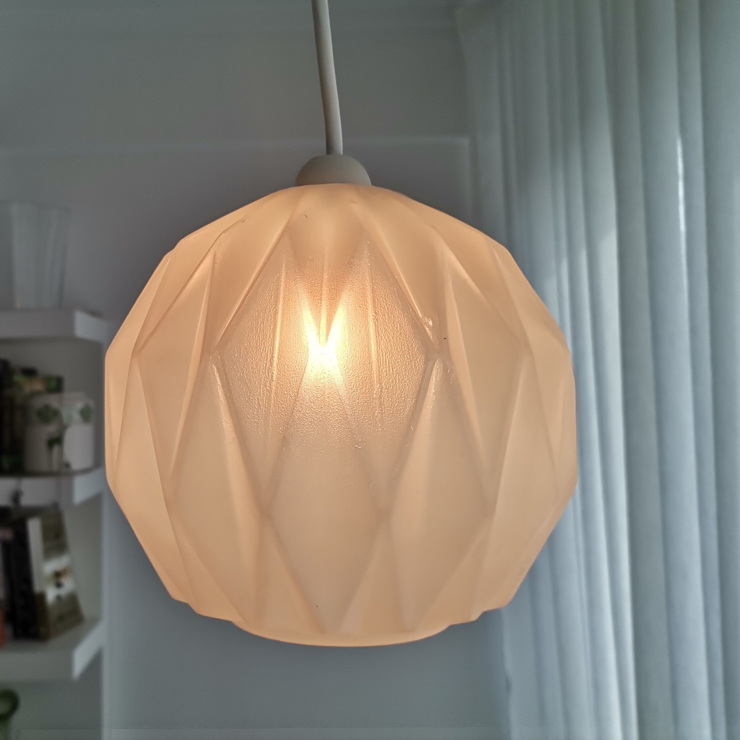 Small Origami pendant lamp 1960s LeKlint style