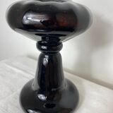 Amber glass candle holder