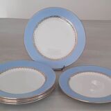 Flat Plates in Faience Café Gilbert by Moulin des Loups Vintage