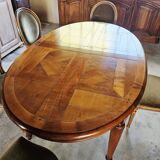 Solid cherry wood dining table with extension – classic style