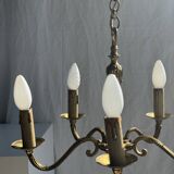 Lustre classique doré à 5 bras de lumière D:40cm