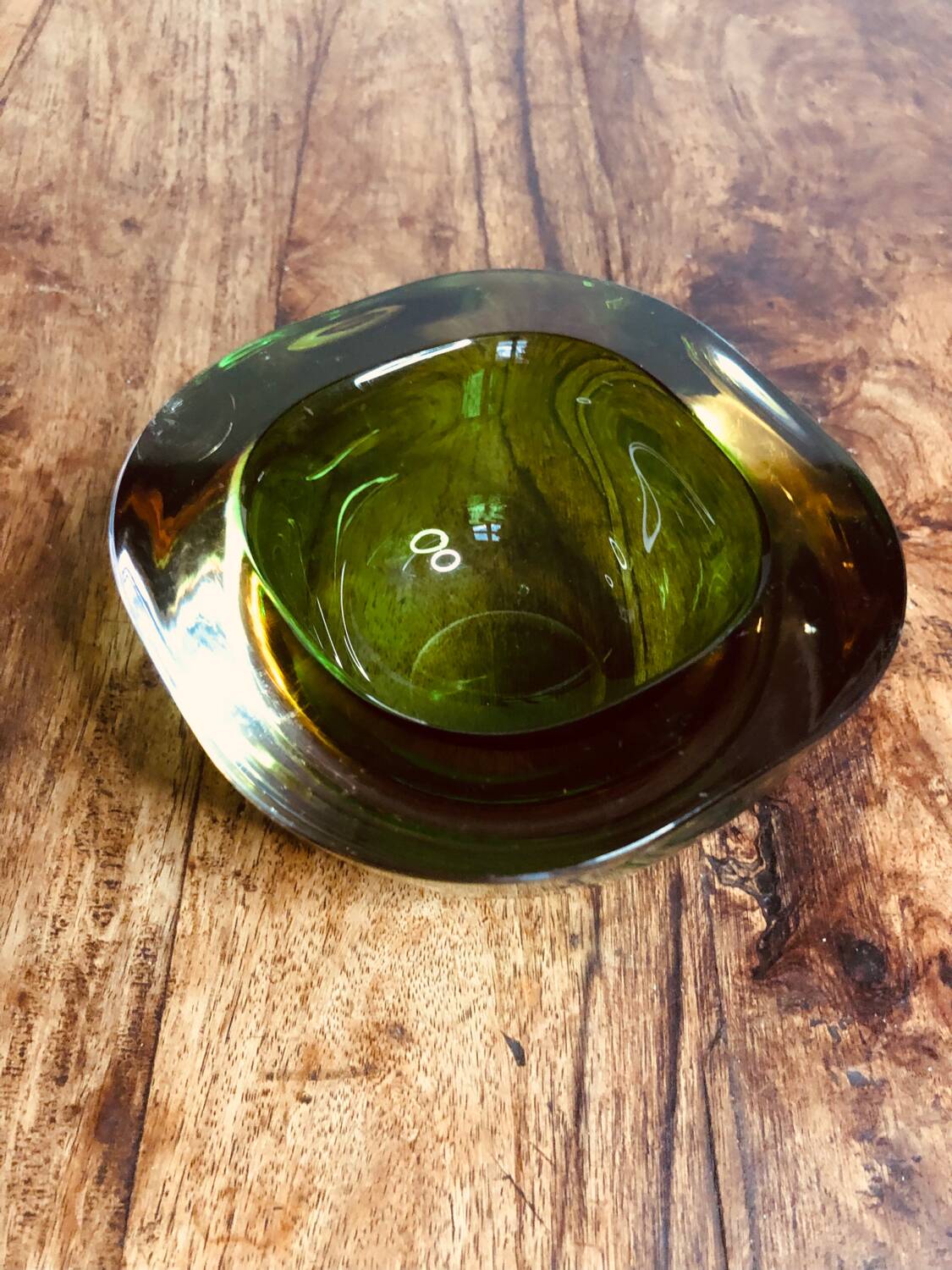 Murano sommerso glass ashtray