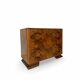 Walnut burl commode, Italian Art Deco, 1940s.