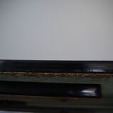 Black and white marbled formica table