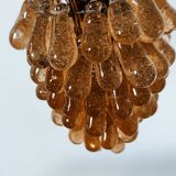 Art deco laiton lamp and murano glass
