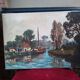 Canal landscape at the barge hst signed