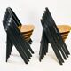 Set of 10 Danish Stacking Chairs in Beech