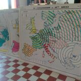 Old school map, by Yves Trotignon of librairie Hatier