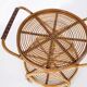Italian bamboo and leather serving table 1960