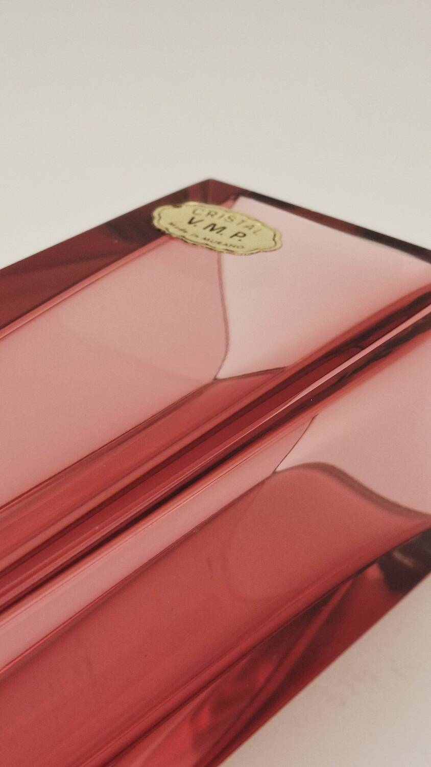 70s cubic sommerso vase