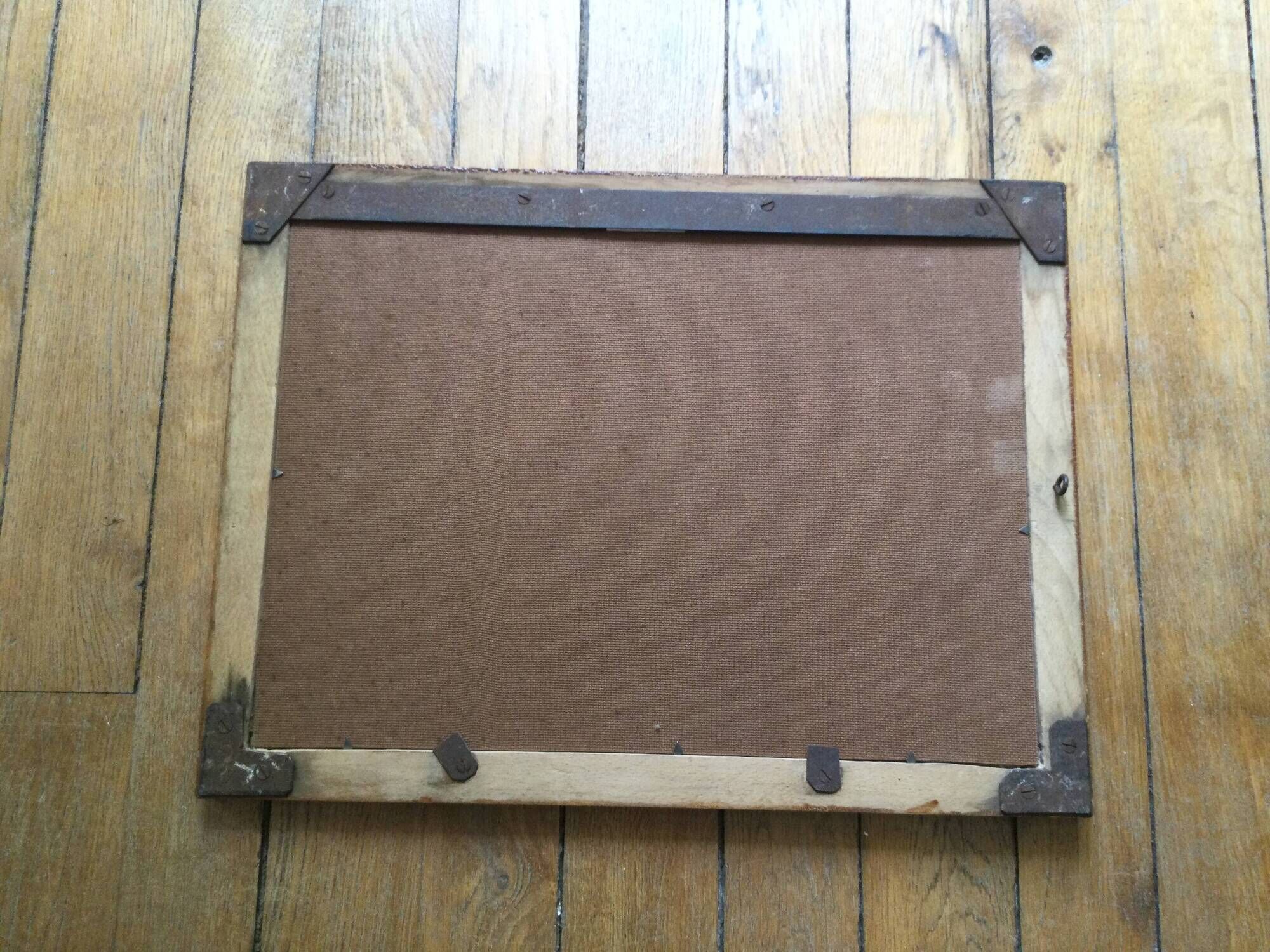 Antique natural wood mirror