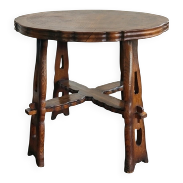 Rare table ronde sculpturale Ernesto Valabrega .. Milieu du siècle