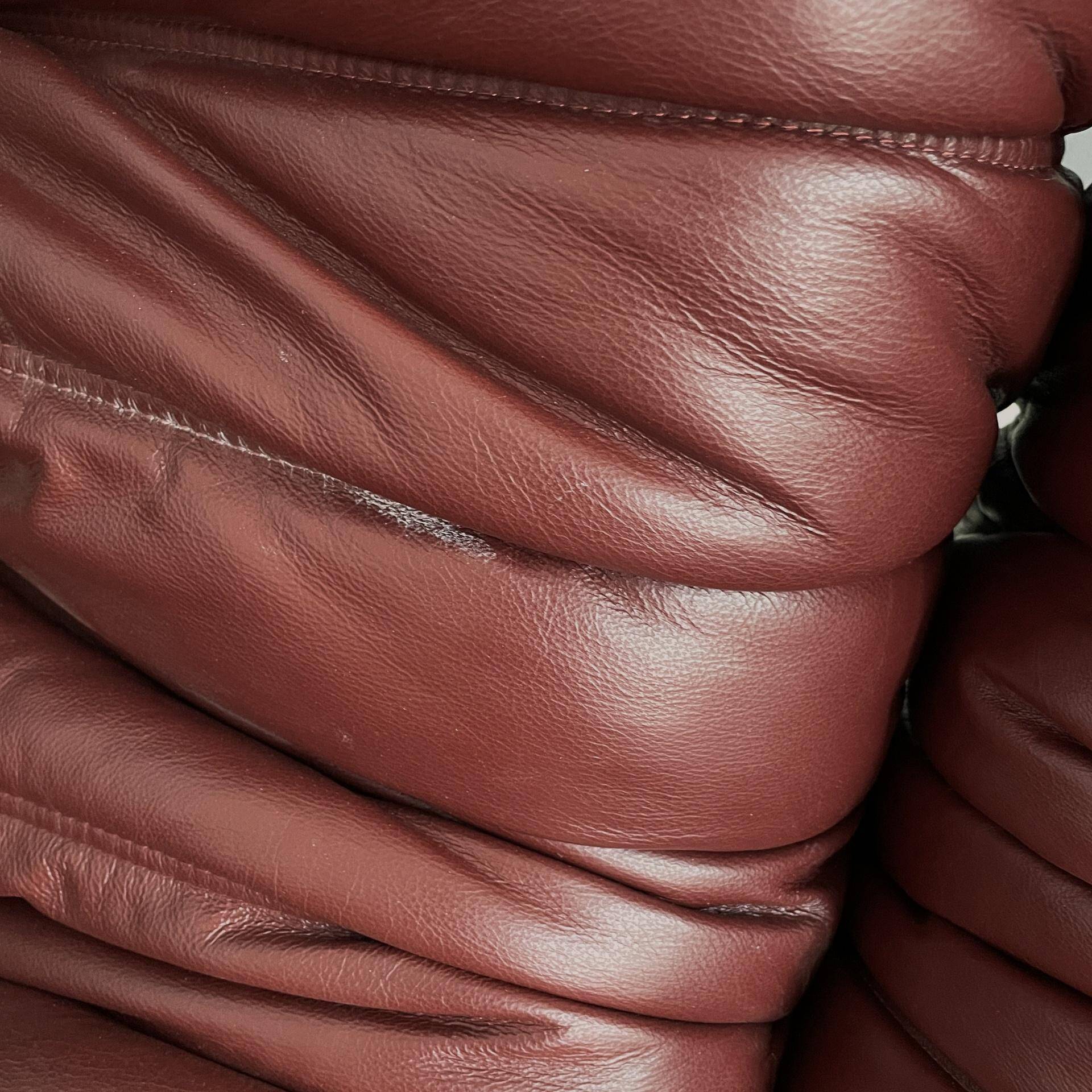Modern French Togo leather sofa