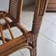 Pair of vintage rattan and cane armchairs – 1960s/70s
