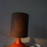 Orange ceramic lamp from the 70s