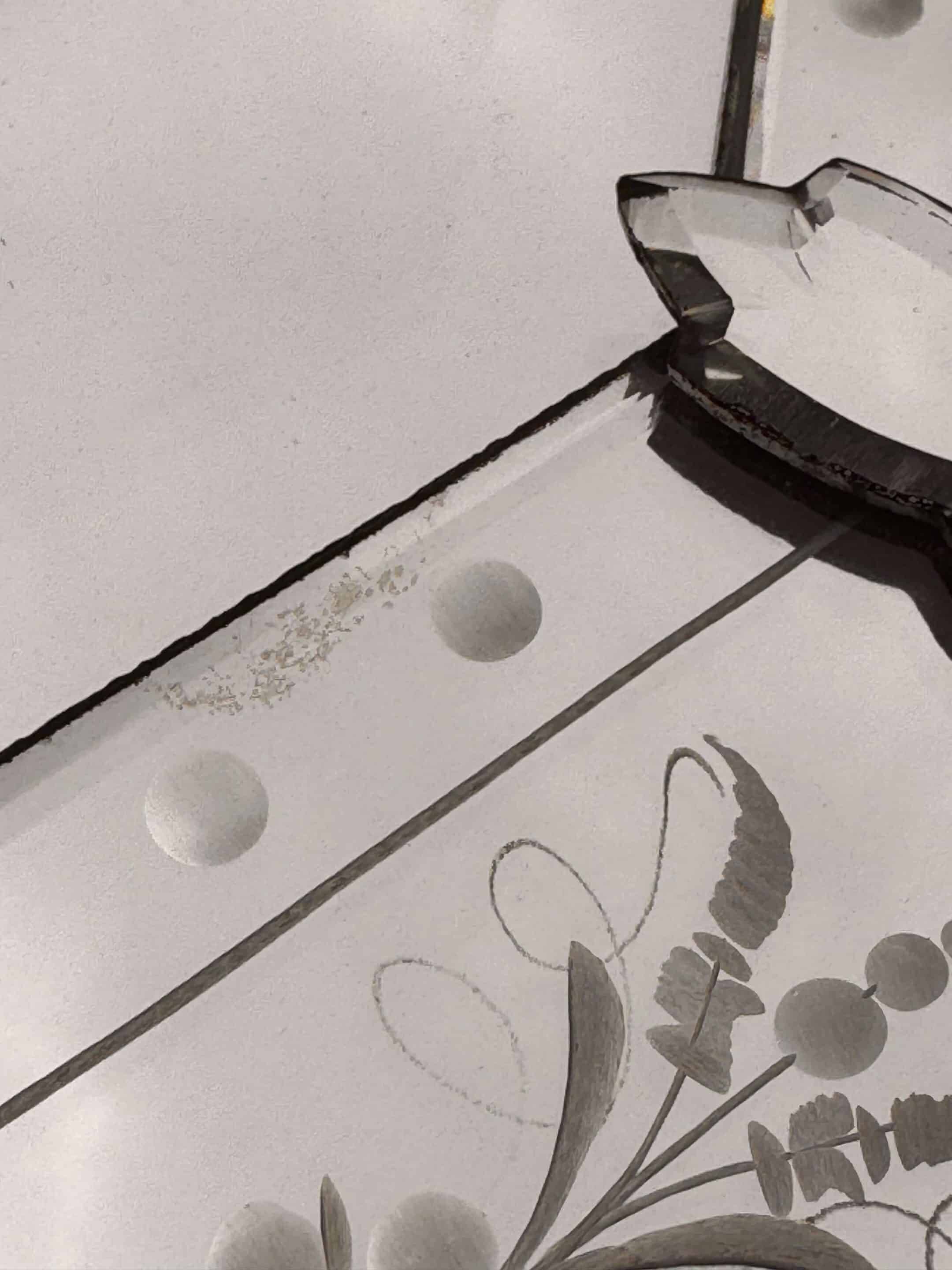 Antique octagonal Venetian wall mirror