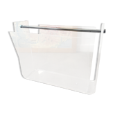 David Lange magazine rack in transparent Plexiglas