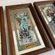 Set of 3 mirrors screen-printed Mucha, the 4 seasons -lack summer-