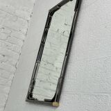 Miroir en métal noir et laiton finission canon de fusil