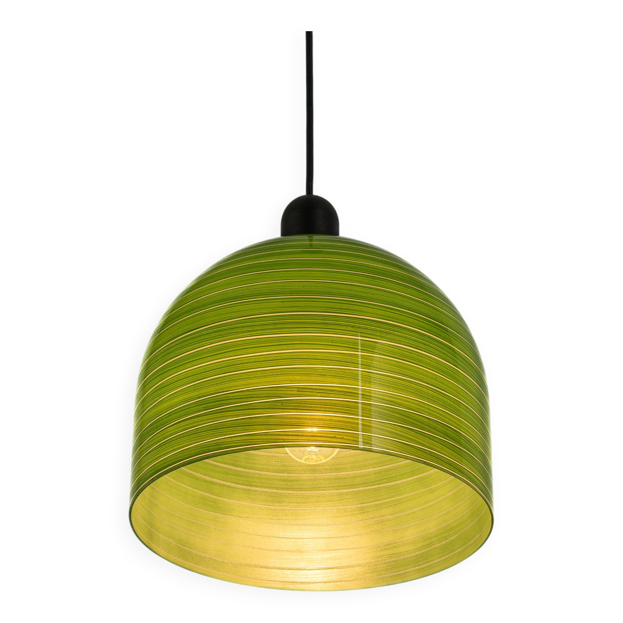 Green glass suspension by Peill Putzler, Germany, 1970