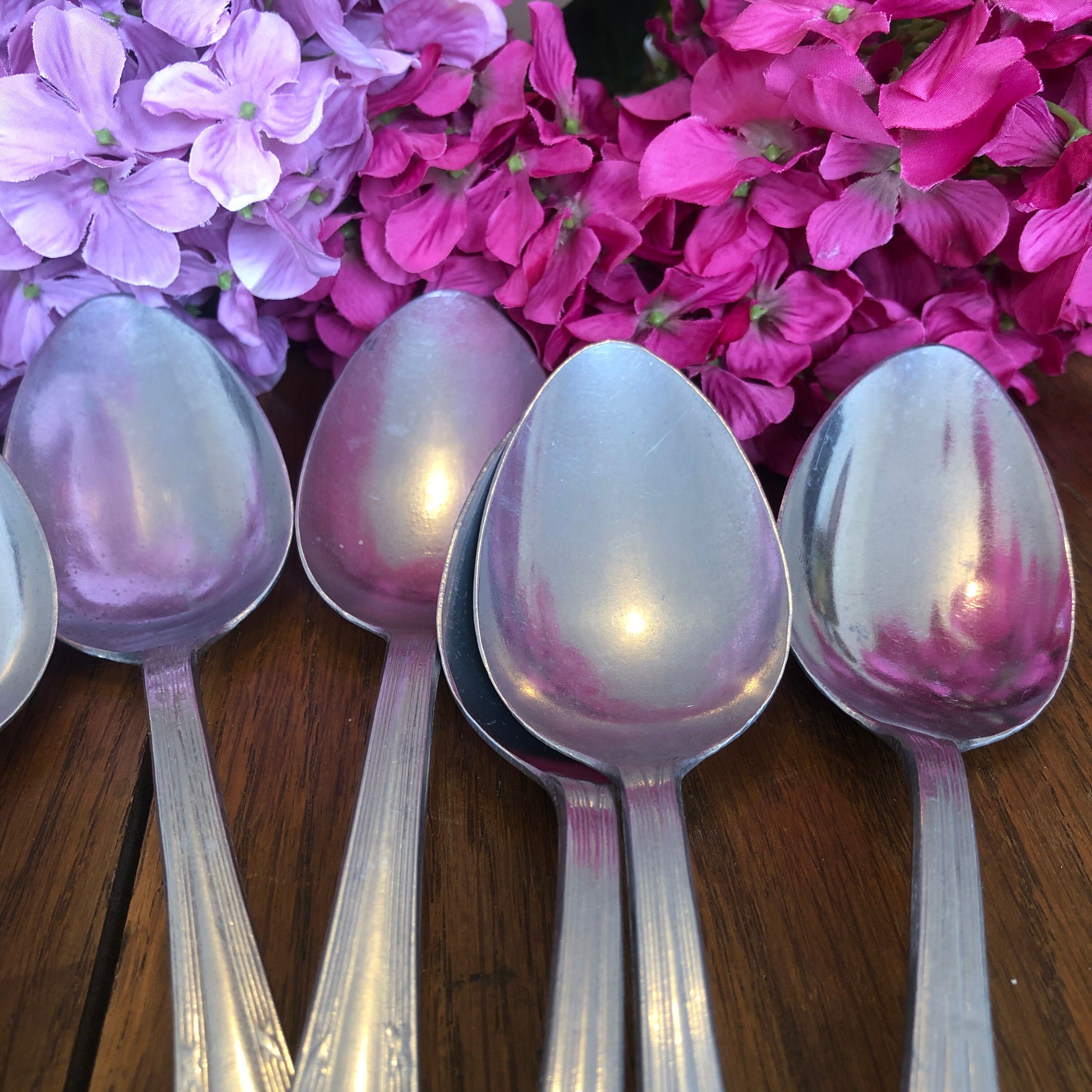 Set of 32 old Aluonickel spoons