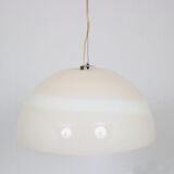 1970s glass hanging lamp by Leucos, Italy