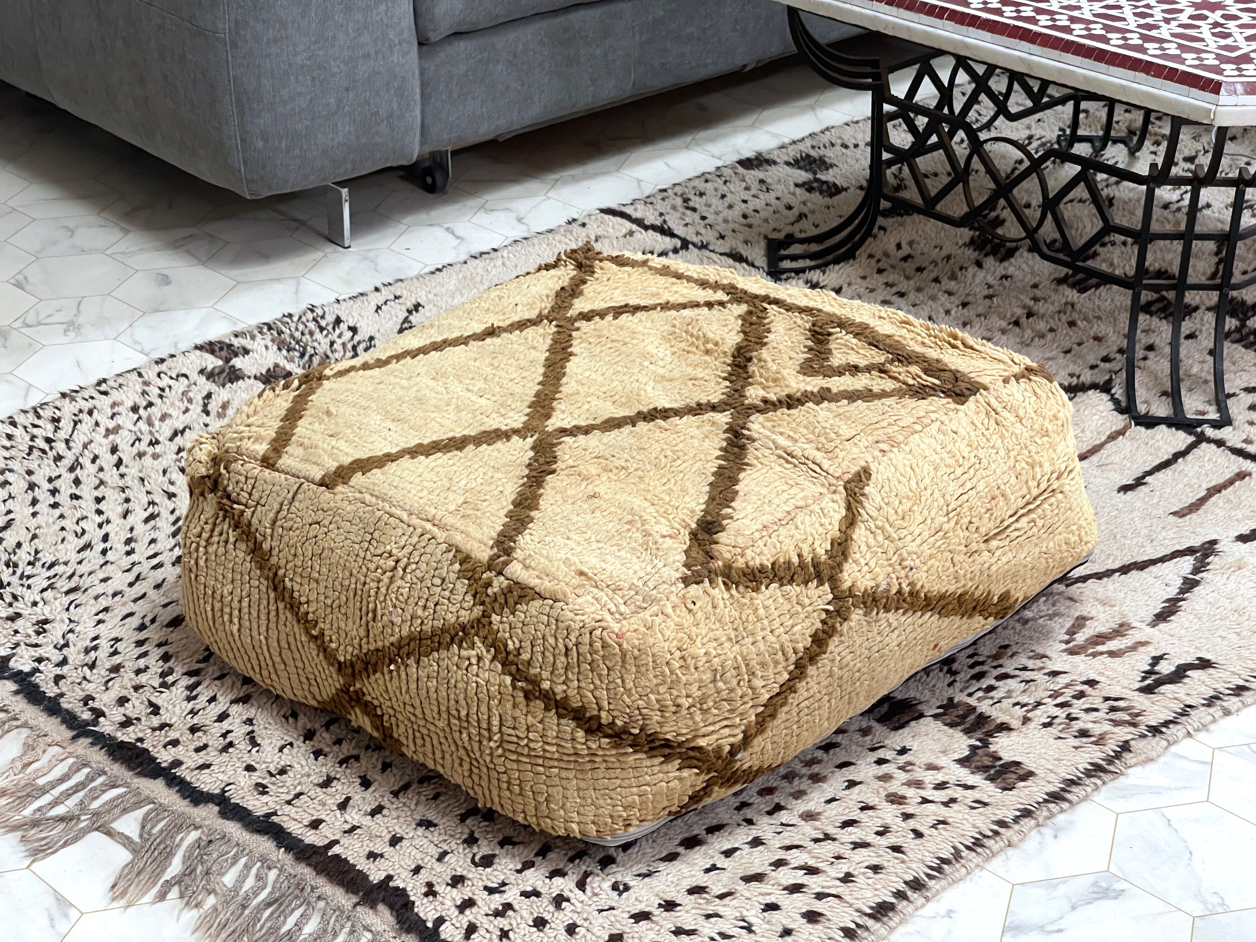Moroccan kilim pouf