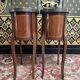 Pair of Louis XV style marquetry bedside tables