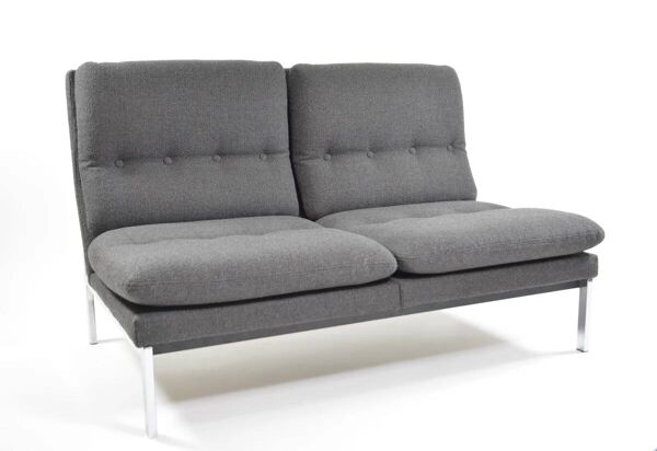 Banquette gris anthracite années 70