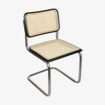 Chaise vintage noire B32 Cesca par Marcel Breuer, années 80