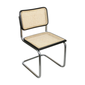 Chaise vintage noire B32 Cesca par Marcel Breuer, années 80