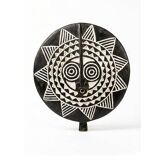 Tribal solar mask Bwa Ø40 — the eye of the zenith