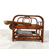 Mid century rattan and bamboo garden chair, 1950s