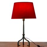 Wrought iron tripod table lamp
