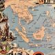 Old map poster of Indochina and Insulinde - JP Pinchon - 1940