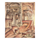 Cubist abstraction by Erik Tibau, 1970s