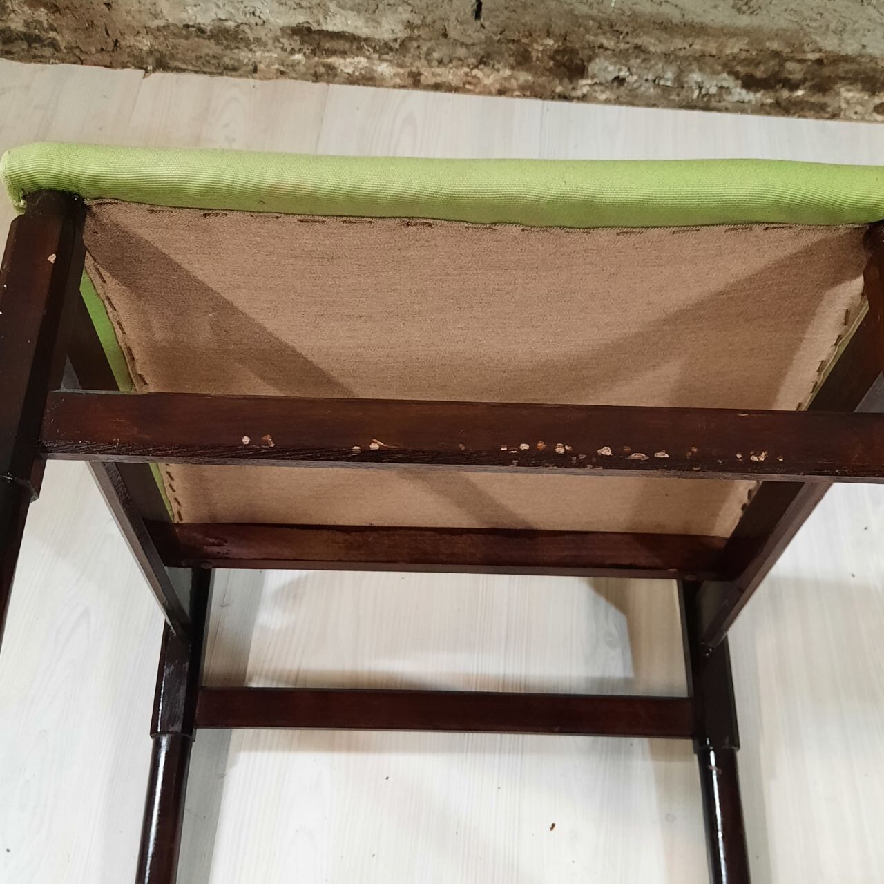 Six 50's chairs - varnished wood