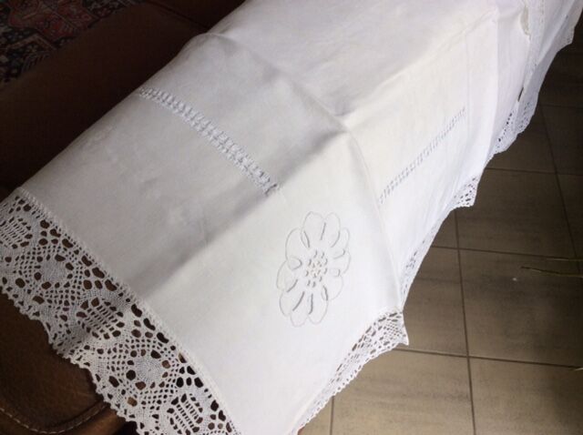 Set of 16 antique hand-embroidered stainedcases