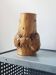 Vintage brutalist hand-carved burl wood vase