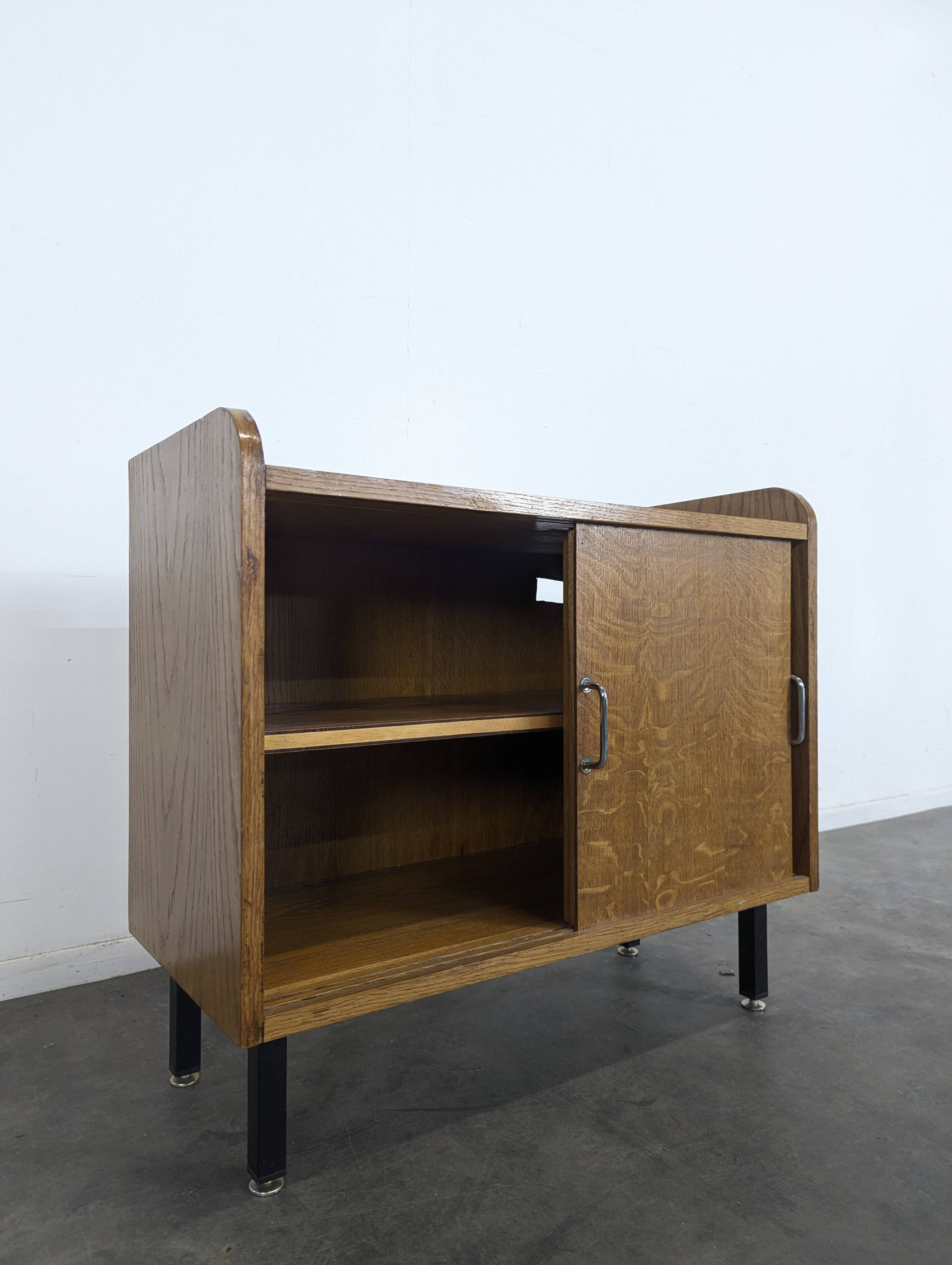 Small modernist oak storage unit