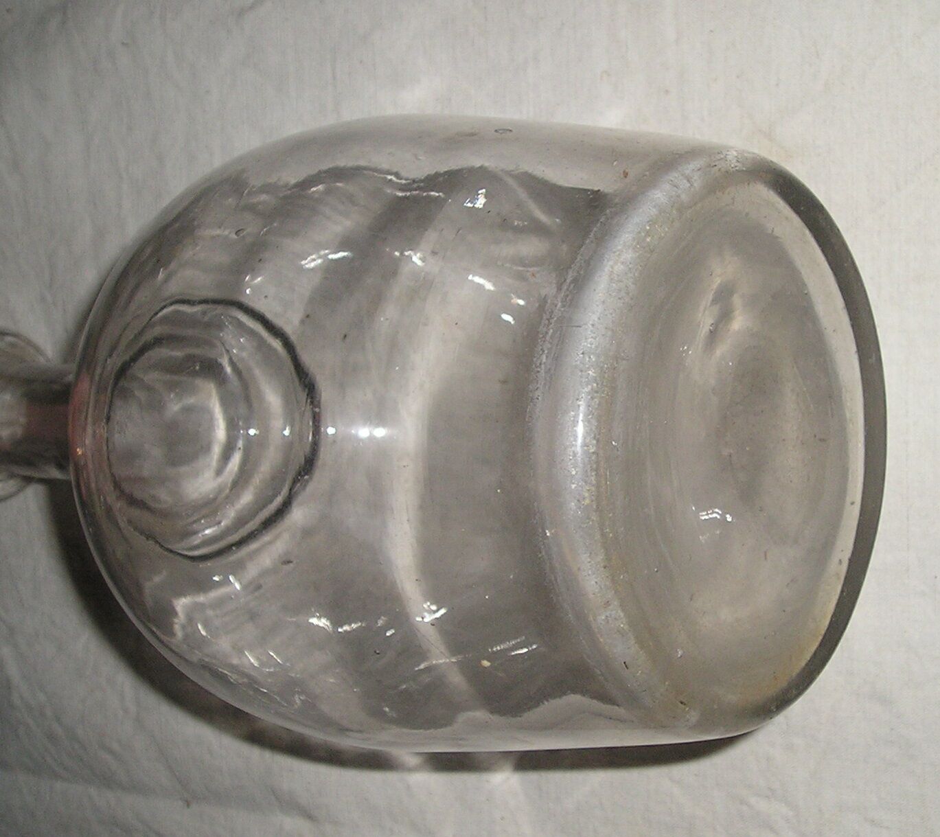 Old flange glass carafe