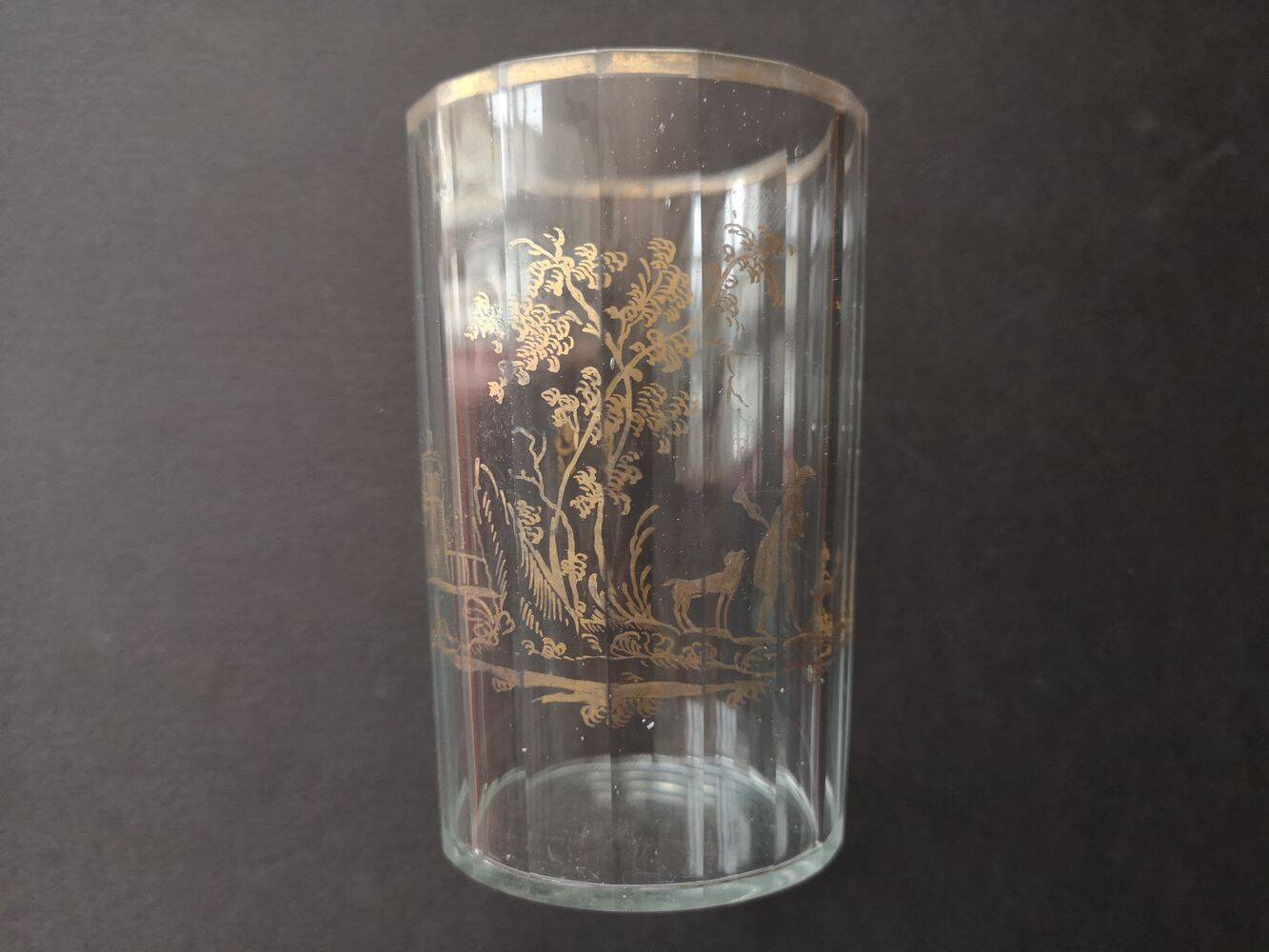 High crystal and gilding glass - Late 18th century early 19th