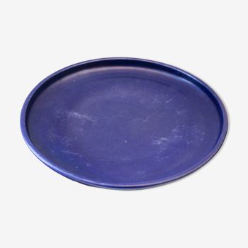 Blue ceramic dish Charles Voltz Vallauris