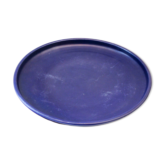 Blue ceramic dish Charles Voltz Vallauris