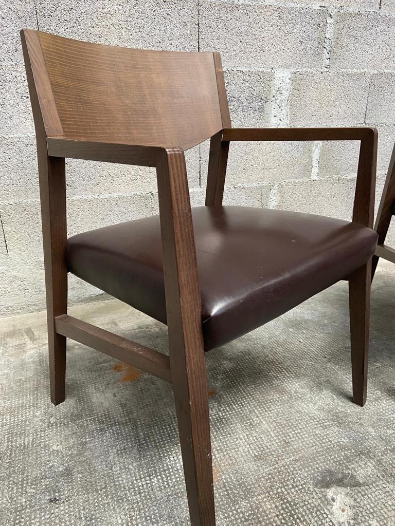 Pair of vintage Scandinavian style armchairs Natuzzi, Italy 1990s